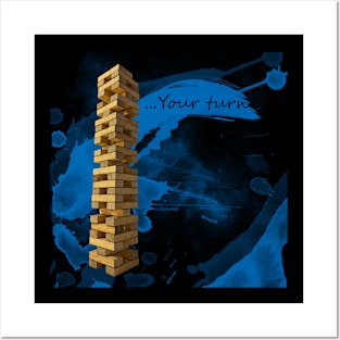 Impossible Jenga - Blue Posters and Art